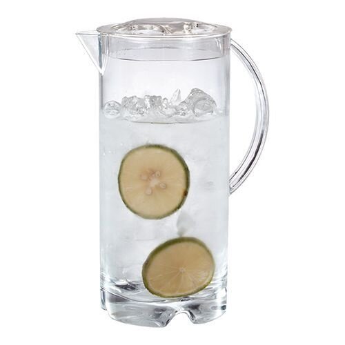 Emga Broc | 2 Litres | Polycarbonate | Transparent avec Couvercle | Hauteur 26cm