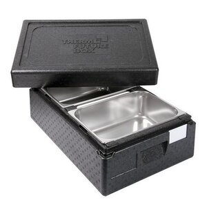 CHRselect Conteneur de Transport de Glace 2 x 1/2GN | Int. 2x 150(H)x250x360mm | Empilable