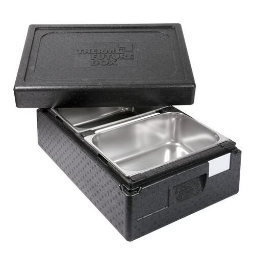 CHRselect Conteneur de Transport de Glace 2 x 1/2GN | Int. 2x 150(H)x250x360mm | Empilable