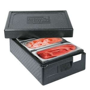 CHRselect Conteneur de Transport de Glace 3 x 1/3GN | Int. 3x 150(H)x165x360mm | Empilable