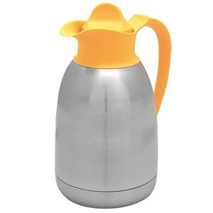 CHRselect Pichet Isotherme - INOX - Capuchon à vis Jaune - 1,5 Litres CHRselect Pichet Isotherme - INOX - Capuchon à vis Jaune - 1,5 Litres