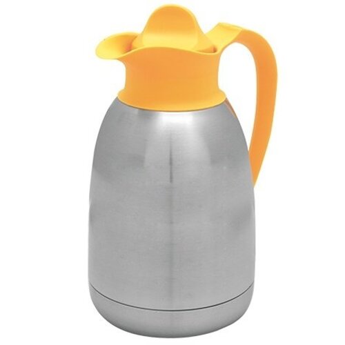 CHRselect Pichet Isotherme - INOX - Capuchon à vis Jaune - 1,5 Litres CHRselect Pichet Isotherme - INOX - Capuchon à vis Jaune - 1,5 Litres