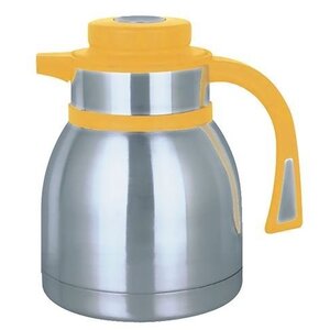CHRselect Pichet Isotherme - INOX - Fermeture à bouton-poussoir - 1 Litre - Jaune CHRselect Pichet Isotherme - INOX - Fermeture à bouton-poussoir - 1 Litre - Jaune