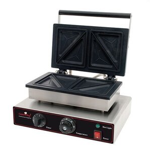 CaterChef Appareil Croque Monsieur Professionnel - Split INOX avec minuterie - 34x39x(H)25cm - 1550W