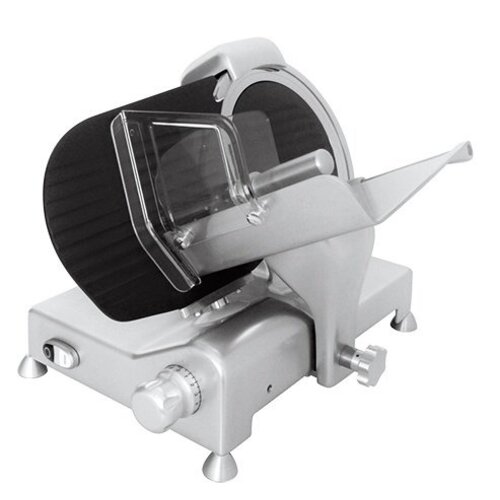 CHRselect Trancheuse à Viande Revêtement Téflon | Modèle Coudé | 300Watt | 540x460x(H)360mm Ø 250mm