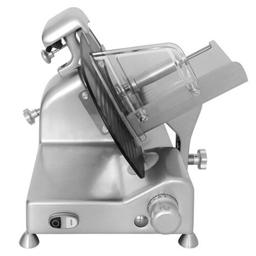 CHRselect Trancheuse à Viande Revêtement Téflon | Modèle Coudé  | 300Watt | 610x500x(H)390mm  Ø 300mm