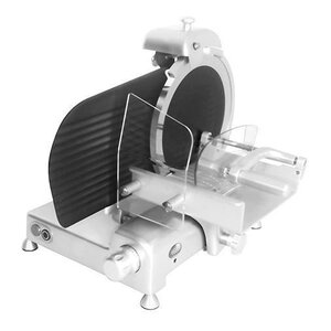 CHRselect Trancheuse à Viande Revêtement Téflon | Modèle Droit  | 300Watt | 610x500x(H)390mm  Ø 300mm