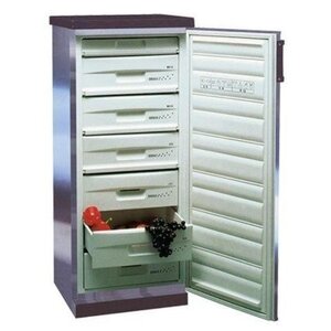 CHRselect Congélateur Exquisit Inox | 205L | 3 Tiroirs et 4 Compartiments | 600x630x(h)1450mm