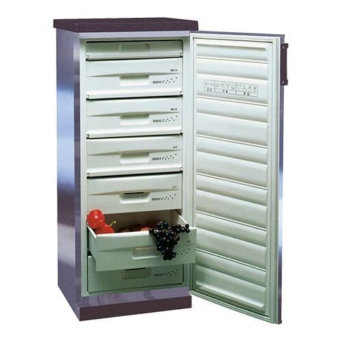 CHRselect Congélateur Exquisit Inox | 205L | 3 Tiroirs et 4 Compartiments | 600x630x(h)1450mm