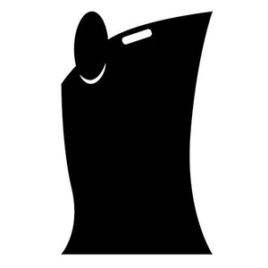 CHRselect Porte-menu Service Noir Plastique | avec Œillet d'attache | 500x(H)800mm