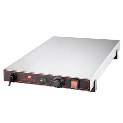 CaterChef Plaque Chauffante Électrique - INOX - 60x40x(h)9cm