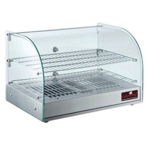 CaterChef Vitrine Chauffante INOX | +30°/+90°C | 800Watt | 560x380x(H)380mm
