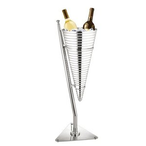 CHRselect Seau à Champagne DeLuxe-Duo | Double Paroi INOX 18/10 | Ø 320x(H)890mm