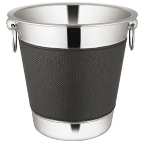 CHRselect Seau à Champagne Premium INOX 18/10 | avec Anneaux | Ø 220x(H)210mm