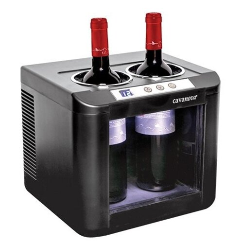 CHRselect Refroidisseur de Vin Électrothermique | pour 2 bouteilles | 7° ~ 18°C | 270x270x(H)290mm