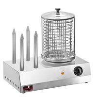 Chauffe Saucisses | Boîtier INOX avec Conteneur en Verre | 420x270x(H)400mm