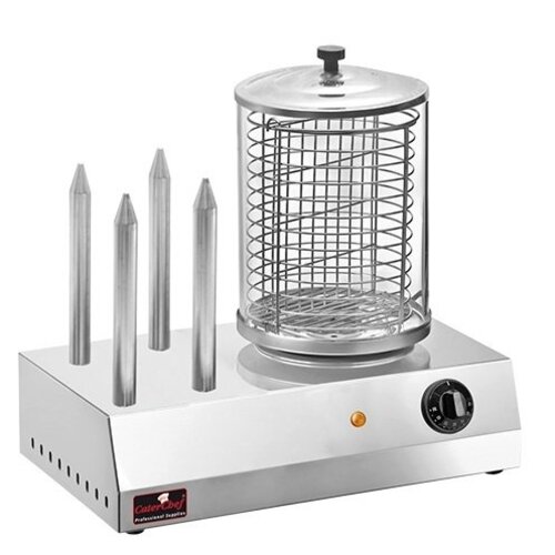 CaterChef Chauffe Saucisses | Boîtier INOX avec Conteneur en Verre | 420x270x(H)400mm