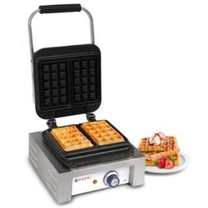 Hendi Gaufrier Double |  Antihadésif | pour Gaufres de Brusselles | 	320×437×(H)277mm