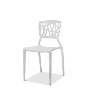 CHRselect Chaise Empilable | Playal Webb PP | Blanc |4 Kg | 470x430x(H)840 mm | Lot de 4