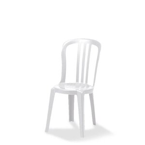 CHRselect Chaise Bistro |Empilable | Plastique |Blanc | 490x460x(H)860 mm |Lot de 14