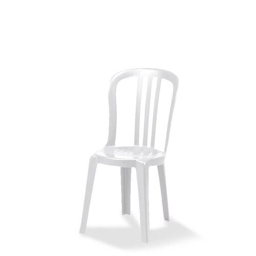 CHRselect Chaise Bistro |Empilable | Plastique |Blanc | 490x460x(H)860 mm |Lot de 14