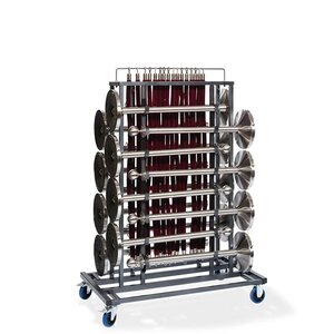 CHRselect Chariot Poteaux de Barrière | Martelé | 1290x760x(H)1800mm CHRselect Chariot Poteaux de Barrière | Martelé | 1290x760x(H)1800mm