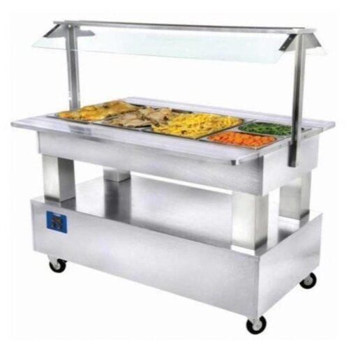 Diamond Buffet Bain Marie | Chauffant | 4 x 1/1 GN | Couleur Bois Blanc | 1440x660 (950) xh1370mm