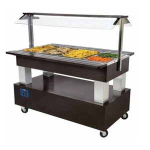 Diamond Buffet Bain Marie | Chauffant | 4 x 1/1 GN | Couleur Wengé | 1440x660 (950) xh1370 Diamond Buffet Bain Marie | Chauffant | 4 x 1/1 GN | Couleur Wengé | 1440x660 (950) xh1370