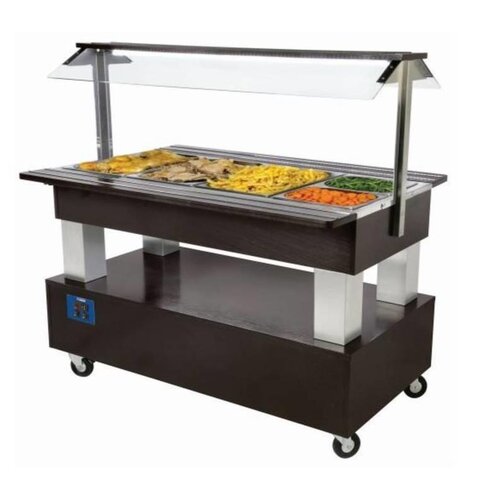 Diamond Buffet Bain Marie | Chauffant | 4 x 1/1 GN | Couleur Wengé | 1440x660 (950) xh1370 Diamond Buffet Bain Marie | Chauffant | 4 x 1/1 GN | Couleur Wengé | 1440x660 (950) xh1370