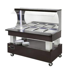 Diamond Buffet Bain Marie | Chauffant | 4 x 1/1 GN | Couleur Wengé | 1040(1495)x690(855)xh1405 Diamond Buffet Bain Marie | Chauffant | 4 x 1/1 GN | Couleur Wengé | 1040(1495)x690(855)xh1405