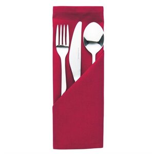 Mitre Essentials Pochettes à couverts / Serviettes Ocassions | Bordeaux | 51x51cm | Lot de 10 pièces