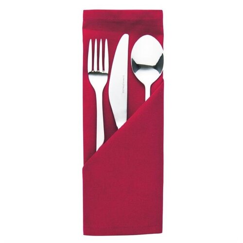 Mitre Essentials Pochettes à couverts / Serviettes Ocassions | Bordeaux | 51x51cm | Lot de 10 pièces