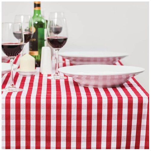 Mitre Comfort Nappe Vichy | Rouge-Blanc | 100% polyester | Disponibles en 3 tailles