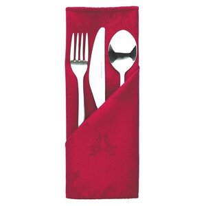 Mitre Luxury Pochettes à couverts / Serviettes Traditions | Bordeaux | 56x56cm | Lot de 10 pièces