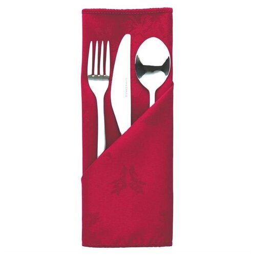 Mitre Luxury Pochettes à couverts / Serviettes Traditions | Bordeaux | 56x56cm | Lot de 10 pièces