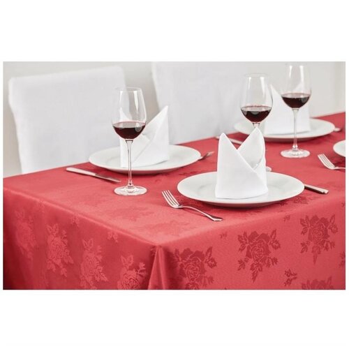 Mitre Luxury Pochettes à couverts / Serviettes Traditions | Bordeaux | 56x56cm | Lot de 10 pièces