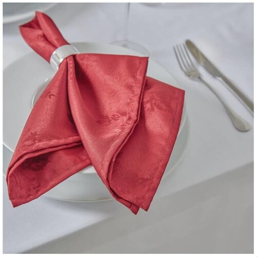 Mitre Luxury Pochettes à couverts / Serviettes Traditions | Bordeaux | 56x56cm | Lot de 10 pièces