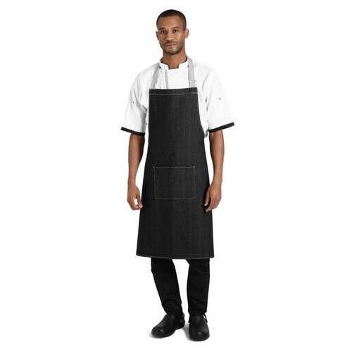 CHRselect Tablier Bavette | Denim Whites Southside | Noir