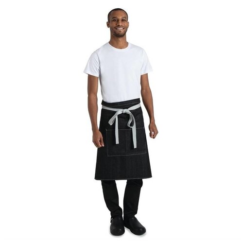 CHRselect Tablier Bistro | Denim Whites Southside | Noir | 100x70cm