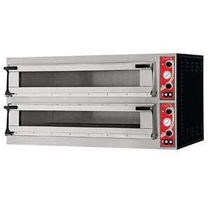 Gastro M Four à pizza  | Milan 2  |Gastro M |avec 2 chambres 400V  136x60x(H)74,5cm| 2X3 PIZZA