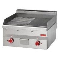 Plancha électrique | Plaque demi lisse demi rainurée  | Gastro M | 60/60FTRE-CR | 600x600x280mm