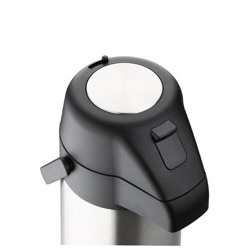 CHRselect Pichet à Pompe | avec Bouton Poussoir | Inox | 1900ml | Ø195x 325(h)mm