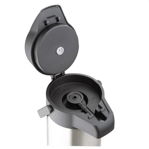 CHRselect Pichet à Pompe | avec Bouton Poussoir | Inox | 1900ml | Ø195x 325(h)mm