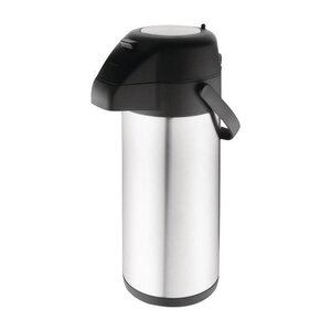 CHRselect Pichet à Pompe | avec Bouton Poussoir | Inox | 3000ml | Ø195x 395(h)mm CHRselect Pichet à Pompe | avec Bouton Poussoir | Inox | 3000ml | Ø195x 395(h)mm