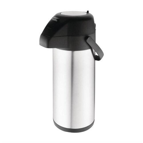 CHRselect Pichet à Pompe | avec Bouton Poussoir | Inox | 3000ml | Ø195x 395(h)mm CHRselect Pichet à Pompe | avec Bouton Poussoir | Inox | 3000ml | Ø195x 395(h)mm