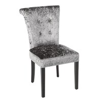 Chaises en Velours | Bolero | Gris Olive  | Lot de 4