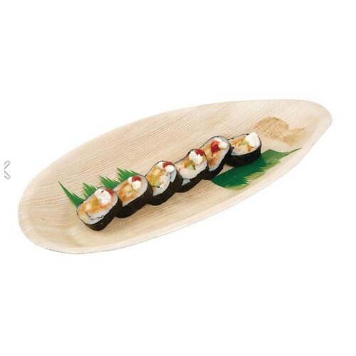 Fiesta Assiettes ovales | en Feuilles de palmier  | Fiesta  | 320(L) x 180(P)mm | Lot de 100