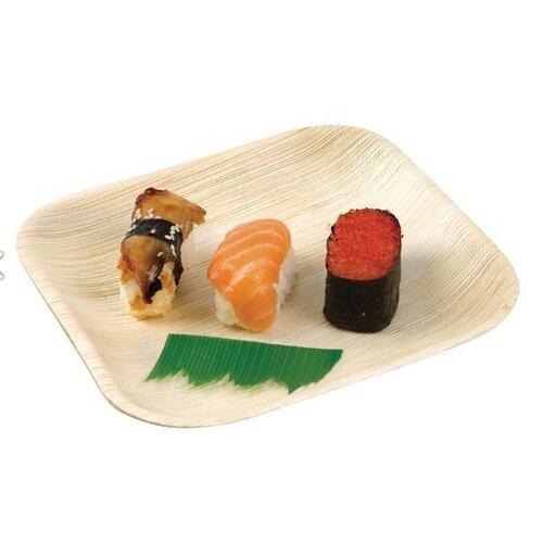 CHRselect Assiettes carrées | en Feuilles de Palmier | 200x200mm | Lot de 100 CHRselect Assiettes carrées | en Feuilles de Palmier | 200x200mm | Lot de 100