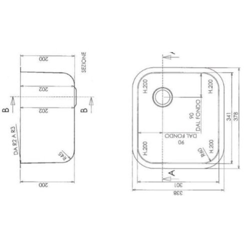 Combisteel Plonge | 340x300x200(h)mm
