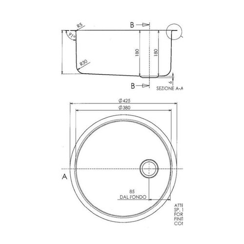 Combisteel Plonge | Rond | Ø380mm